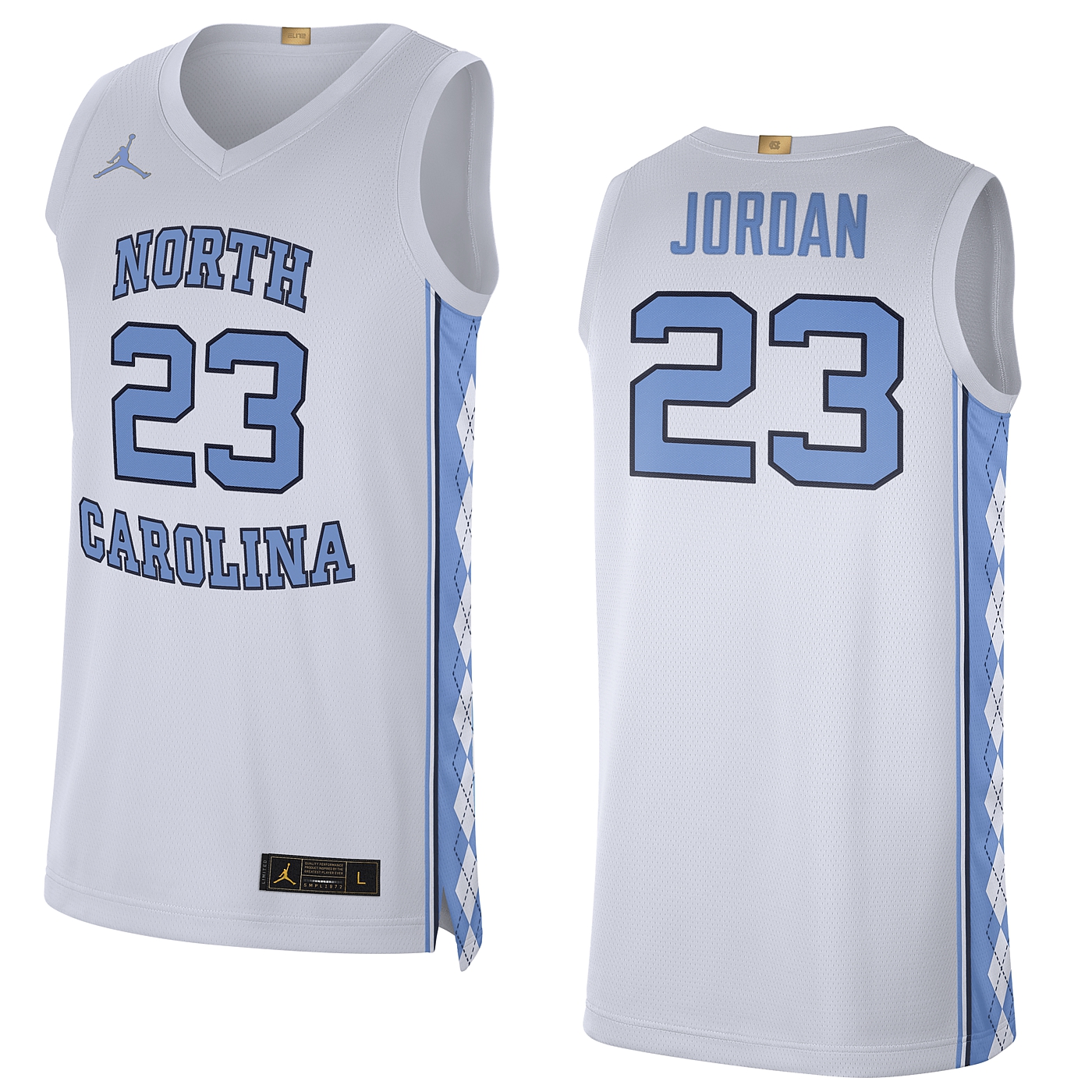 Johnny T-shirt - North Carolina Tar Heels - Nike Limited #23 Jordan  Basketball Jersey (White) by Nike